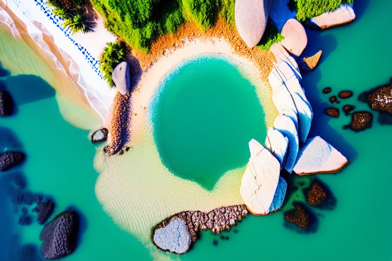 Pipante. Fotograría cenital marítima