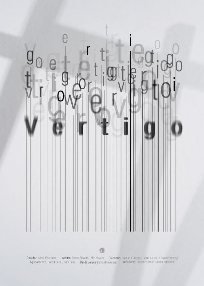 Cartel cinematográfico con tipografía helvética